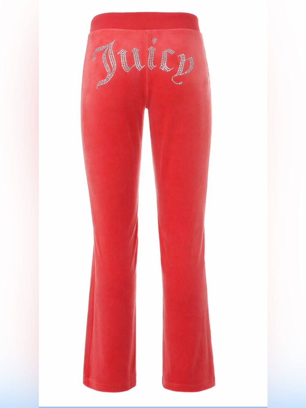 Juicy Couture Red Velour Track Pants XL Rhinestone Juicy Y2K